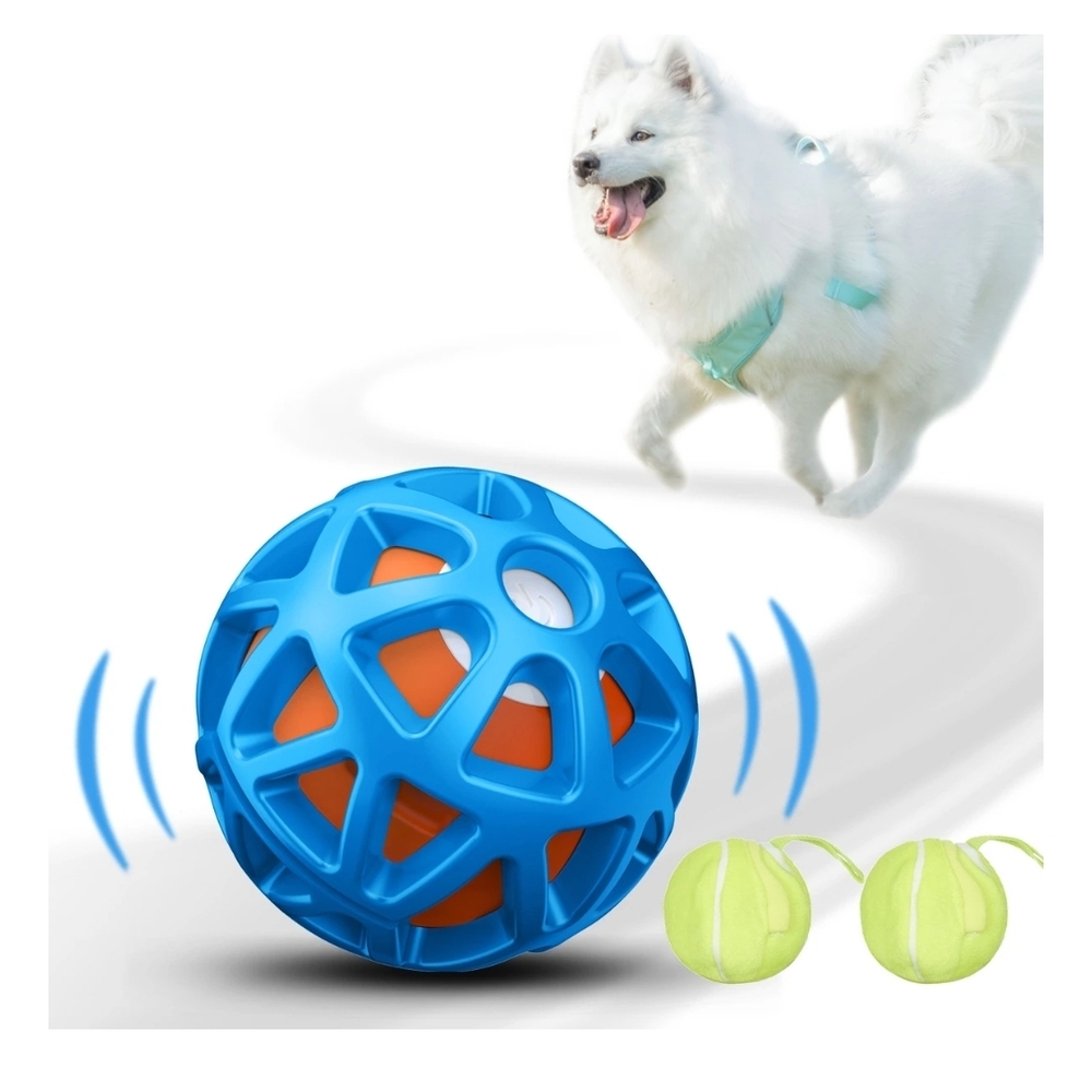 YVE LIFE Automatic Durable Bouncing & Vibrating Interactive Ball Dog Toy with US